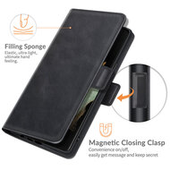 Samsung Galaxy S22 Ultra Hoesje - MobyDefend Luxe Wallet Book Case (Sluiting Zijkant) - Zwart