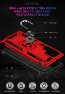 Samsung Galaxy S22 Ultra Hoesje - MobyDefend Pantsercase Met Draaibare Ring - Ros&eacute;