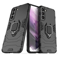 Samsung Galaxy S22 Plus (S22+) Hoesje - MobyDefend Dubbelgelaagde Pantsercase Met Standaard - Zwart