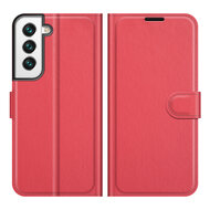 Samsung Galaxy S22 Plus (S22+) Hoesje - MobyDefend Kunstleren Wallet Book Case (Sluiting Voorkant) - Rood
