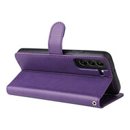 Samsung Galaxy S22 Plus (S22+) Hoesje - MobyDefend Luxe 2-in-1 Wallet Book Case Met Uitneembare Backcover - Paars