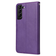 Samsung Galaxy S22 Plus (S22+) Hoesje - MobyDefend Luxe 2-in-1 Wallet Book Case Met Uitneembare Backcover - Paars