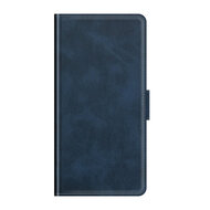 Samsung Galaxy S21 FE Hoesje - MobyDefend Luxe Wallet Book Case (Sluiting Zijkant) - Blauw