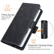 Samsung Galaxy S21 FE Hoesje - MobyDefend Luxe Wallet Book Case (Sluiting Zijkant) - Zwart