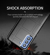 Samsung Galaxy S21 FE Hoesje - Mobydefend Rugged Shield TPU Backcover - Zwart