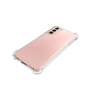 Samsung Galaxy S21 FE Hoesje - MobyDefend Transparante Shockproof TPU Backcover - Verstevigde Hoeken - Volledig Doorzichtig