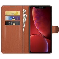 iPhone 13 Mini Hoesje - MobyDefend Kunstleren Wallet Book Case (Sluiting Voorkant) - Bruin