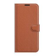 iPhone 13 Mini Hoesje - MobyDefend Kunstleren Wallet Book Case (Sluiting Voorkant) - Bruin