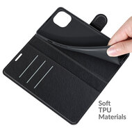 iPhone 13 Mini Hoesje - MobyDefend Kunstleren Wallet Book Case (Sluiting Voorkant) - Zwart
