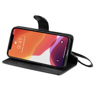 iPhone 13 Mini Hoesje - MobyDefend Luxe 2-in-1 Wallet Book Case Met Uitneembare Backcover - Zwart