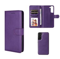 Samsung Galaxy S22 Plus (S22+) Hoesje - MobyDefend Luxe 2-in-1 Wallet Book Case Met Uitneembare Backcover - Paars