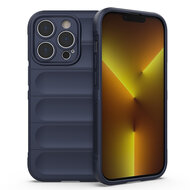 iPhone 14 Pro Hoesje - MobyDefend TPU Gripcase - Blauw