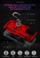 iPhone 14 Pro Hoesje - MobyDefend Pantsercase Met Draaibare Ring - Zwart