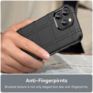 iPhone 14 Pro Hoesje - Mobydefend Rugged Shield TPU Backcover - Zwart
