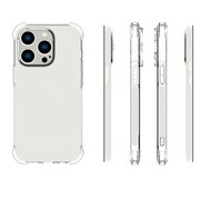 iPhone 14 Pro Hoesje - MobyDefend Transparante Shockproof TPU Backcover - Verstevigde Hoeken - Volledig Doorzichtig