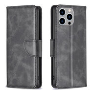 iPhone 14 Pro Max Hoesje - MobyDefend Wallet Book Case Met Koord - Zwart