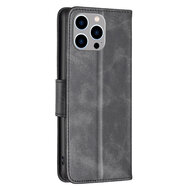 iPhone 14 Pro Max Hoesje - MobyDefend Wallet Book Case Met Koord - Zwart