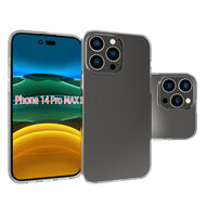 iPhone 14 Pro Max Hoesje - MobyDefend Transparante TPU Backcover - Volledig Doorzichtig