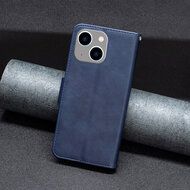 iPhone 14 Plus Hoesje - MobyDefend Wallet Book Case Met Koord - Blauw