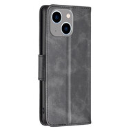 iPhone 14 Plus Hoesje - MobyDefend Wallet Book Case Met Koord - Zwart