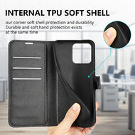 iPhone 14 Plus Hoesje - MobyDefend Kunstleren Wallet Book Case (Sluiting Voorkant) - Zwart