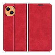 iPhone 13 Hoesje - Luxe Wallet Bookcase (Magnetische Sluiting) - Rood