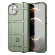 iPhone 13 Hoesje - Mobydefend Rugged Shield TPU Backcover - Groen