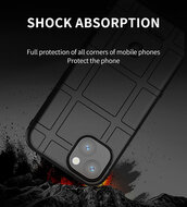 iPhone 13 Hoesje - Mobydefend Rugged Shield TPU Backcover - Zwart
