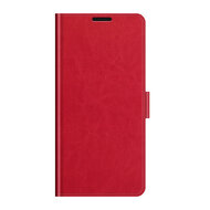 iPhone 13 Hoesje - MobyDefend Wallet Book Case (Sluiting Achterkant) - Rood