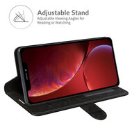 iPhone 13 Hoesje - MobyDefend Wallet Book Case (Sluiting Achterkant) - Zwart