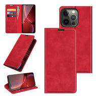 iPhone 13 Pro Hoesje - Luxe Wallet Bookcase (Magnetische Sluiting) - Rood