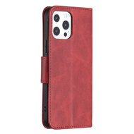 iPhone 13 Pro Hoesje - MobyDefend Wallet Book Case Met Koord - Rood