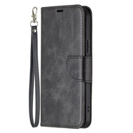 iPhone 13 Pro Hoesje - MobyDefend Wallet Book Case Met Koord - Zwart