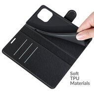 iPhone 13 Pro Hoesje - MobyDefend Kunstleren Wallet Book Case (Sluiting Voorkant) - Zwart
