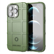 iPhone 13 Pro Hoesje - Mobydefend Rugged Shield TPU Backcover - Groen