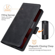 iPhone 13 Pro Hoesje - MobyDefend Luxe Wallet Book Case (Sluiting Zijkant) - Zwart