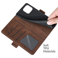iPhone 13 Pro Max Hoesje - MobyDefend Luxe Wallet Book Case (Sluiting Zijkant) - Bruin