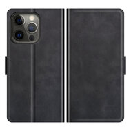iPhone 13 Pro Max Hoesje - MobyDefend Luxe Wallet Book Case (Sluiting Zijkant) - Zwart