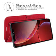iPhone 13 Pro Max Hoesje - MobyDefend Wallet Book Case (Sluiting Achterkant) - Rood