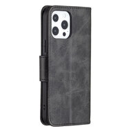 iPhone 13 Pro Max Hoesje - MobyDefend Wallet Book Case Met Koord - Zwart