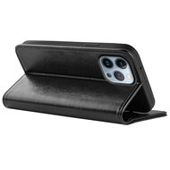 iPhone 14 Pro Hoesje - MobyDefend Wallet Book Case (Sluiting Achterkant) - Zwart