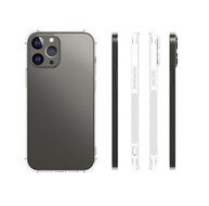 iPhone 13 Pro Max Hoesje - MobyDefend Transparante Shockproof TPU Backcover - Verstevigde Hoeken - Volledig Doorzichtig