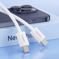 Baseus USB-C naar USB-C kabel - 2 Meter - wit