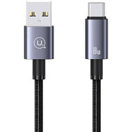 USAMS USB-A naar USB-C kabel - 0,25 Meter - Zwart