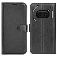 Nothing Phone (2a) / Nothing Phone (2a) Plus Hoesje - MobyDefend Kunstleren Wallet Book Case (Sluiting Voorkant) - Zwart