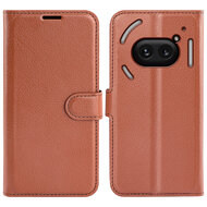 Nothing Phone (2a) / Nothing Phone (2a) Plus Hoesje - MobyDefend Kunstleren Wallet Book Case (Sluiting Voorkant) - Bruin