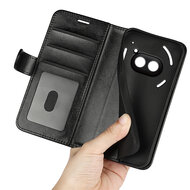 Nothing Phone (2a) / Nothing Phone (2a) Plus Hoesje - MobyDefend Wallet Book Case (Sluiting Achterkant) - Zwart