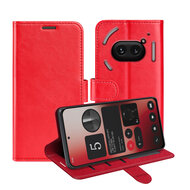 Nothing Phone (2a) / Nothing Phone (2a) Plus Hoesje - MobyDefend Wallet Book Case (Sluiting Achterkant) - Rood