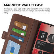 Nothing Phone (2a) / Nothing Phone (2a) Plus Hoesje - MobyDefend Luxe Wallet Book Case (Sluiting Zijkant) - Bruin