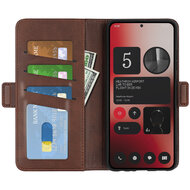 Nothing Phone (2a) / Nothing Phone (2a) Plus Hoesje - MobyDefend Luxe Wallet Book Case (Sluiting Zijkant) - Bruin